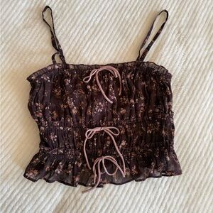 Floral with Bows Crop Top